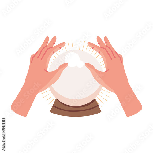 hands and crystal ball