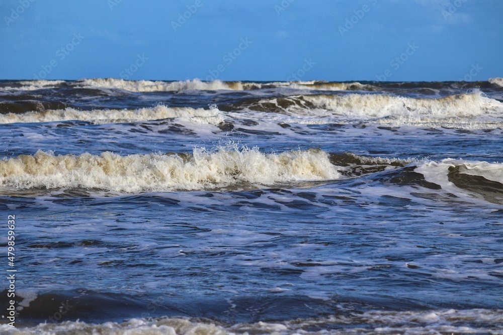 A beautiful landscape of Atlantida beach in Rio Grande do Sul, Brazil.