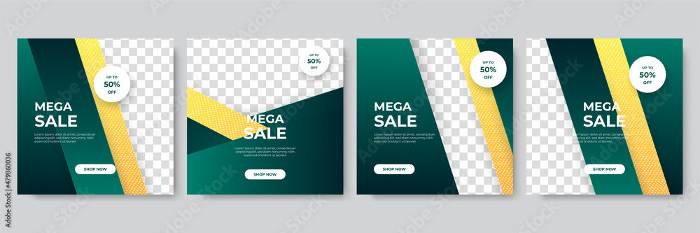 Gradient stripes green yellow colorful sale post design template background Gradient stripes green yellow colorful sale post design template background