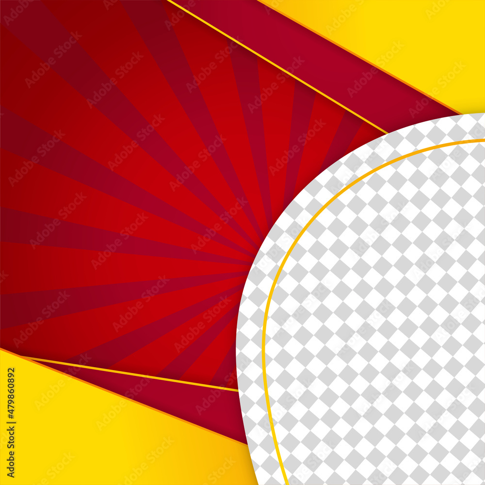 Surprise price red yellow colorful sale post design template background