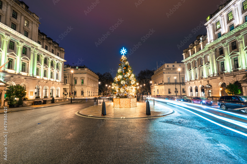 Christmas tree on Waterloo Place in London
