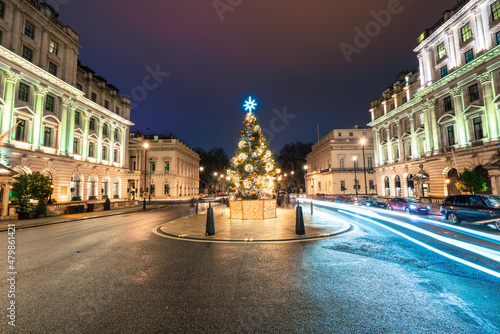 Christmas tree on Waterloo Place in London