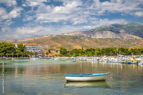 Port in the village of Stobrec on the Adriatic Sea, near of Split town, Croatia, Europe.