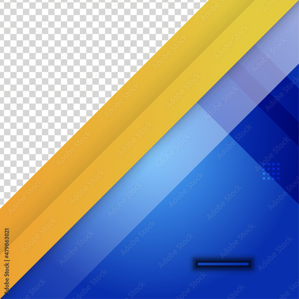Fototapeta premium transparant frame blue orange colorful sale post design template background
