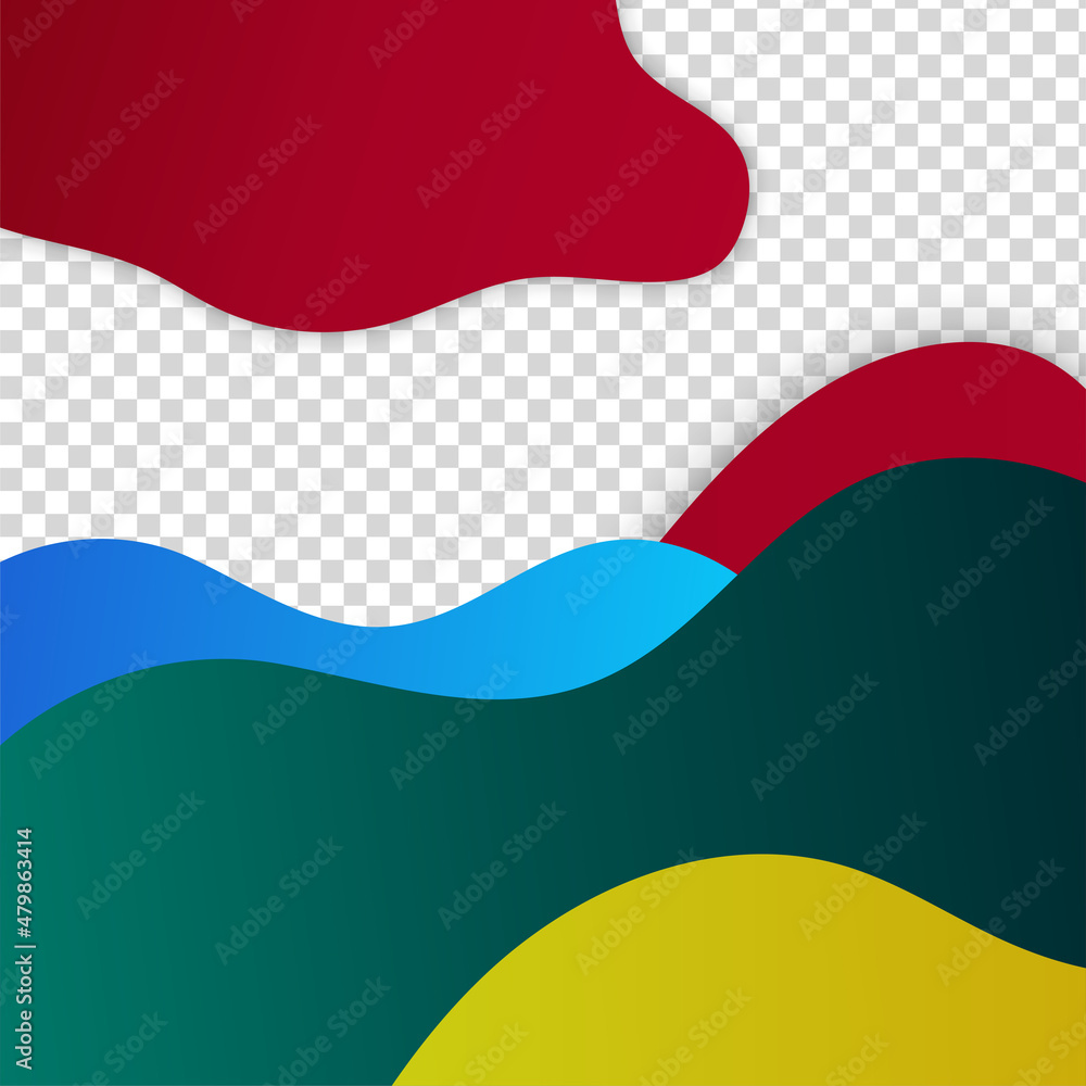 Naklejka premium Pastel bloob transparant colorful sale post design template background