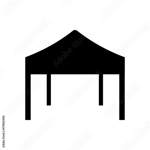 Vector tent black canvas icon marquee party event silhouette tent icon