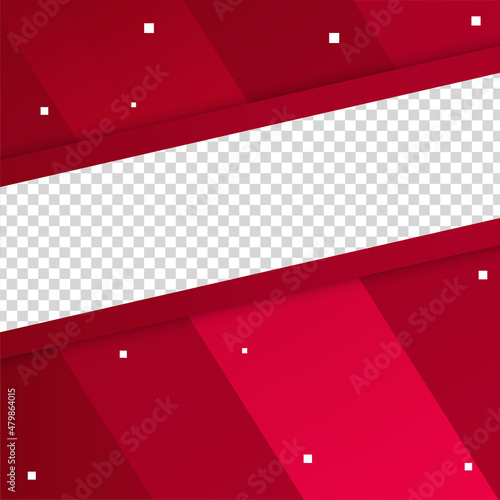 transparant frame red colorful sale post design template background