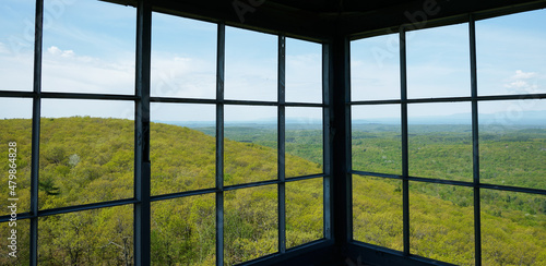 View from the top of the Stissing Mountain fire tower in Pine Plains, NY