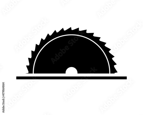 Circular saw metal icon. Vector blade icon saw tool cut
