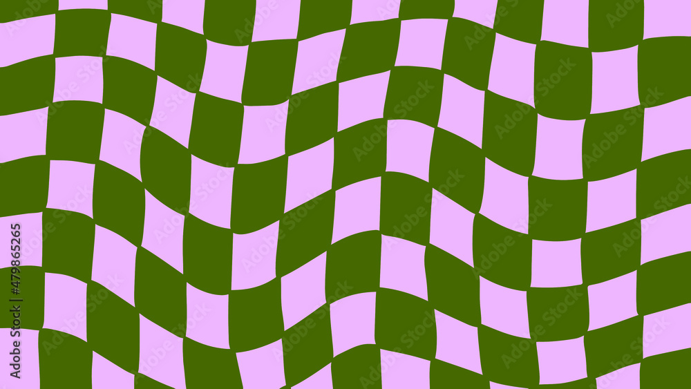 cute-wavy-checkerboard-background-vector-aesthetic-abstract-pattern