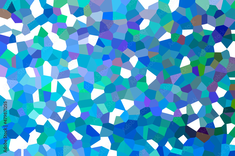 Blue, green, purple and white geometric polygonal mosaic mix Blue, green, purple and white geometric polygonal mosaic mix