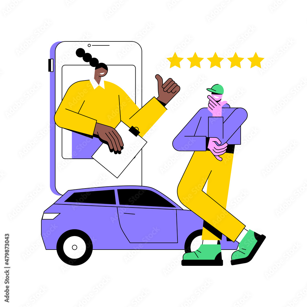 Car review video abstract concept vector illustration. Car review, test-drive video channel, online auto advertising, comparing features, model information, features overview abstract metaphor. Car review video abstract concept vector illustration. Car review, test-drive video channel, online auto advertising, comparing features, model information, features overview abstract metaphor.