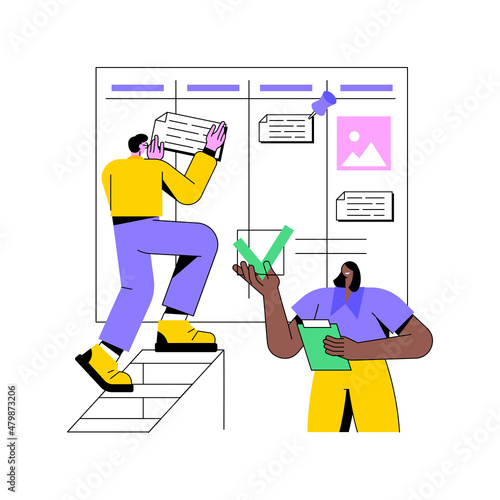 Task management abstract concept vector illustration. Project manager tool, business software, productivity online platform, task management application, progress tracking abstract metaphor.