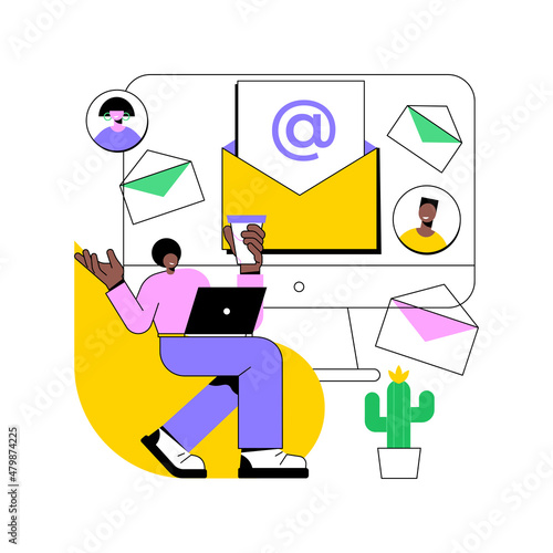 Marketing automation system abstract concept vector illustration. Open source automation, crm system, marketing software, automated advertise message, online platform dashboard abstract metaphor.