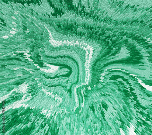 abstract background in green and white: liquid flow pattern design for unique fabric artwork and graphic design in carpet factory