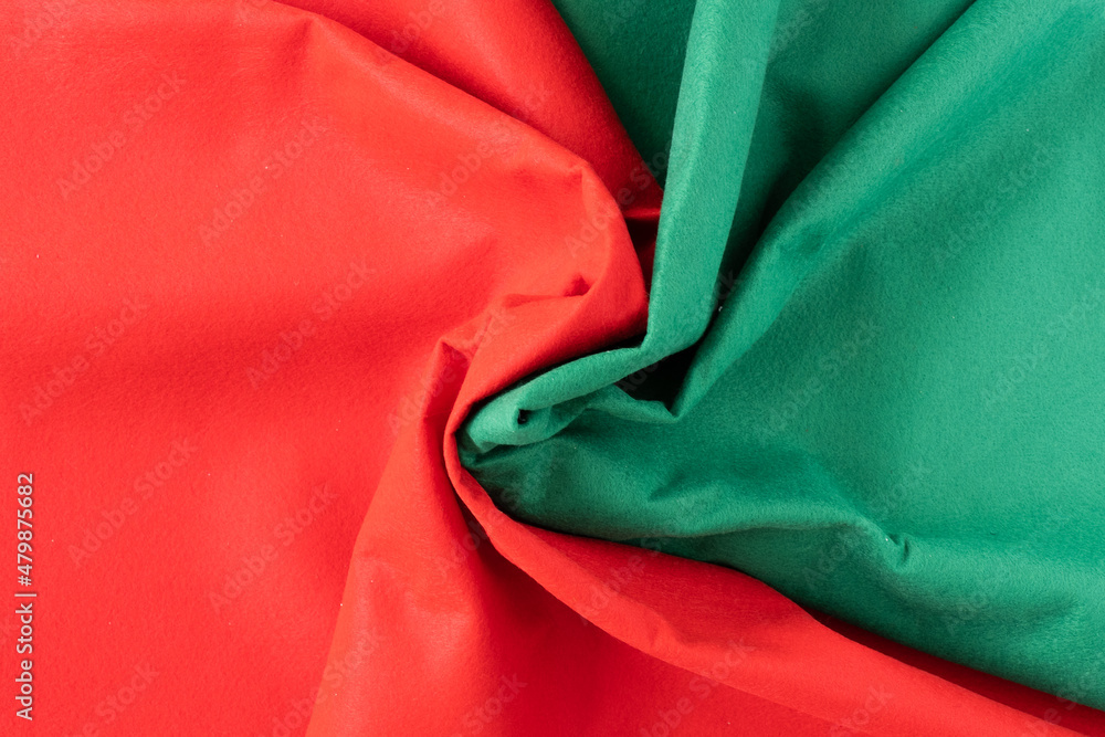 レッドとグリーンのフェルト StockFoto Adobe Stock