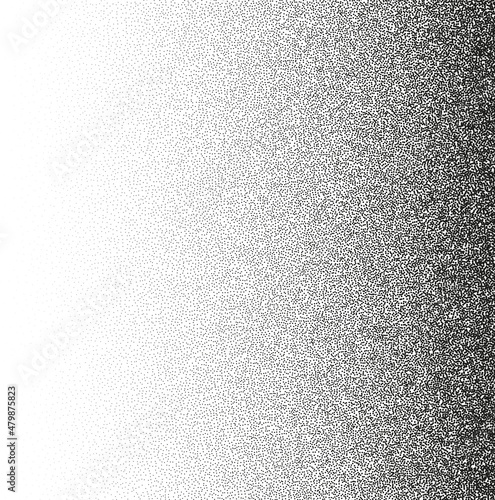 Fototapet Noise gradient texture grain dot stipple vector background black pattern