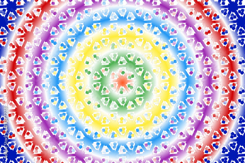 colourful  gradient circle pattern of traditional batik ethnic  for wallpaper background ads sticker or clothing