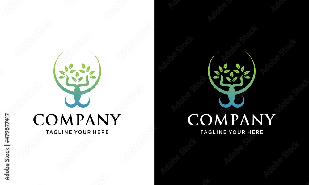 people tree icon with green leaves - eco concept vector. This graphic also represents environmental protection, nature conservation, eco-friendly, renewable, sustainability, loving nature. on a black people tree icon with green leaves - eco concept vector. This graphic also represents environmental protection, nature conservation, eco-friendly, renewable, sustainability, loving nature. on a black