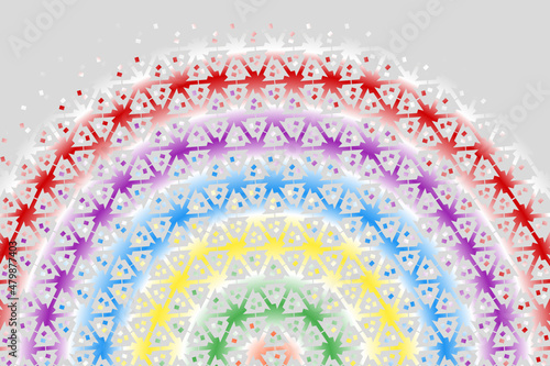 colourful  gradient circle pattern of traditional batik ethnic  for wallpaper background ads sticker or clothing