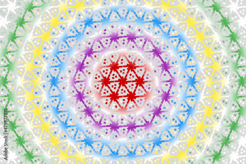 colourful  gradient circle pattern of traditional batik ethnic  for wallpaper background ads sticker or clothing