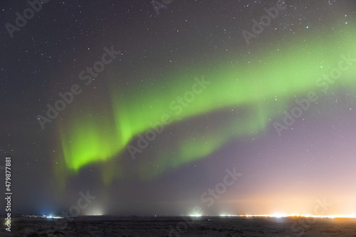 Northern Lights in Iceland Outside Rekjavik