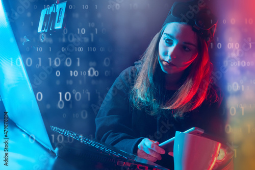 Woman programmer. Freelance...