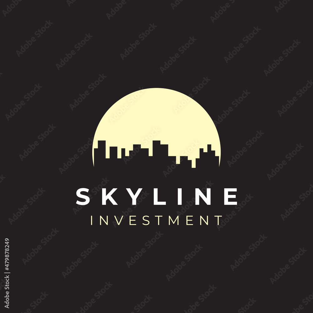 city skyline logo template