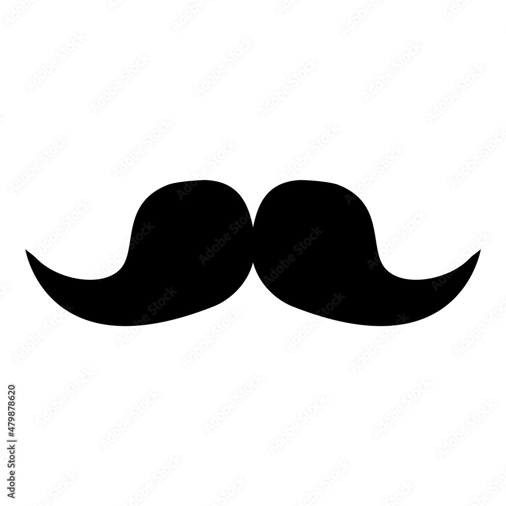 Mustache Flat Icon Isolated On White Background Mustache Flat Icon Isolated On White Background