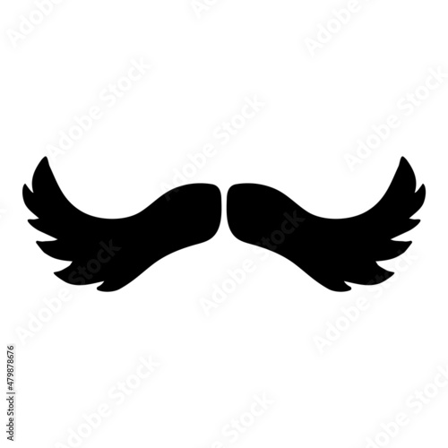 Mustache Fashion Flat Icon Isolated On White Background © Maxim