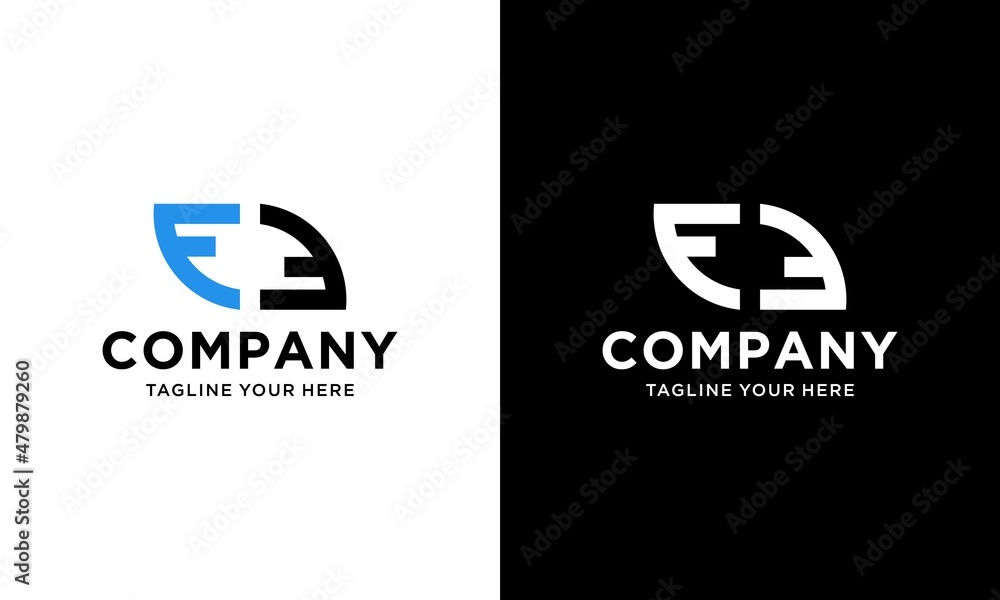 Creative flat FF Letter iconic logo design vector template.  on a black and white background.