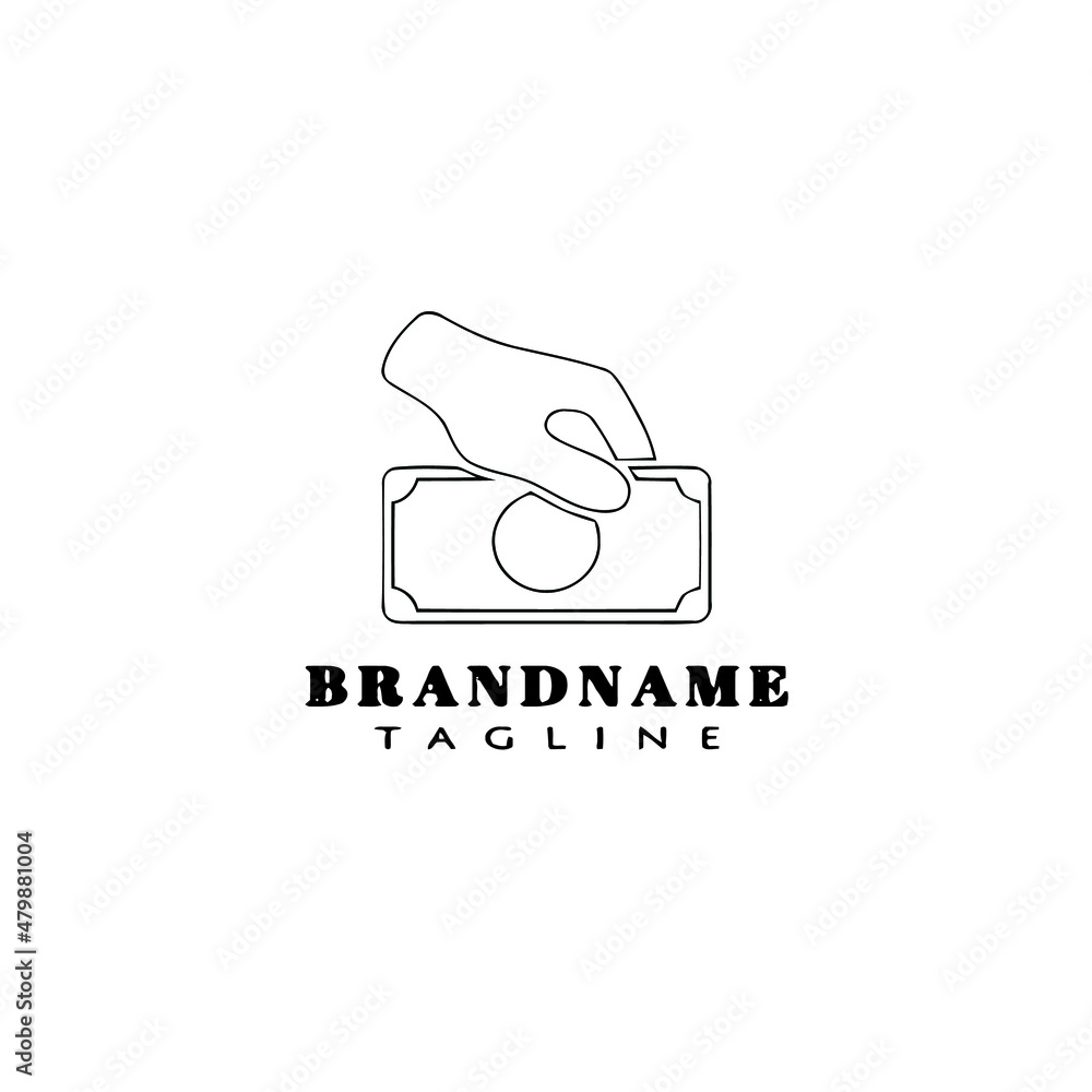 hand and money logo template icon design vector hand and money logo template icon design vector