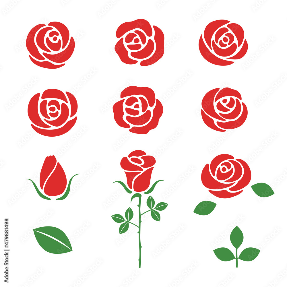 シンプルな薔薇のベクターイラスト Stock ベクター Adobe Stock