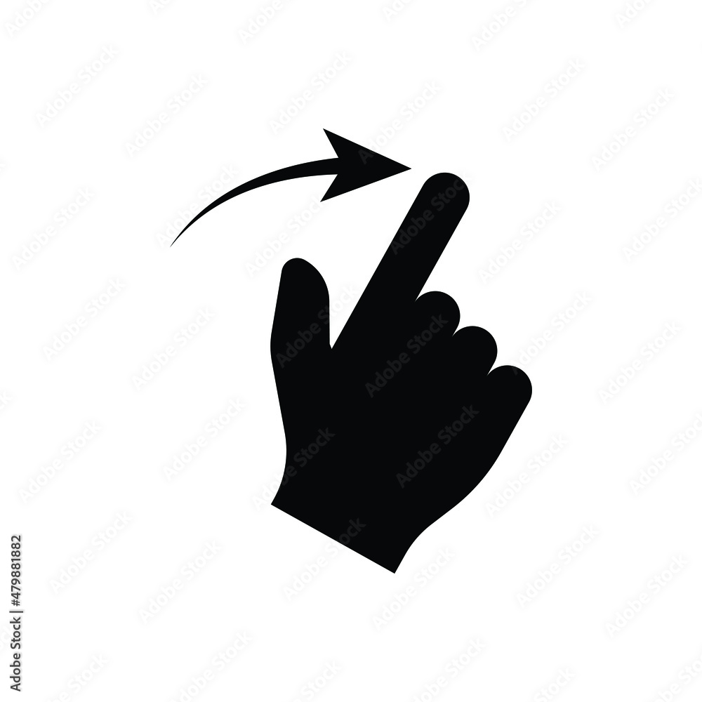 Obraz premium Swipe right icon design vector illustration