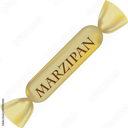 Wrapped marzipan candy