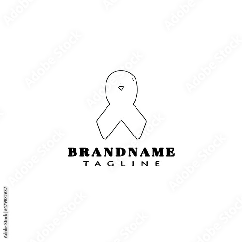 donation charity volunteer help social campaign awareness ribbon logo cartoon design icon vector illustration
