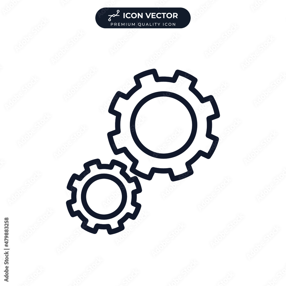 Processing icon symbol template for graphic and web design collection logo vector illustration