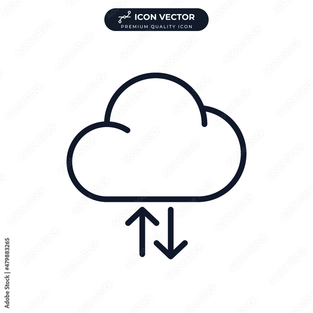 Cloud tech icon symbol template for graphic and web design collection logo vector illustration Cloud tech icon symbol template for graphic and web design collection logo vector illustration