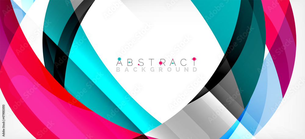 Color circle shapes, minimal geometric background. Trendy dynamic composition. Vector Illustration For Wallpaper, Banner, Background, Landing Page Color circle shapes, minimal geometric background. Trendy dynamic composition. Vector Illustration For Wallpaper, Banner, Background, Landing Page