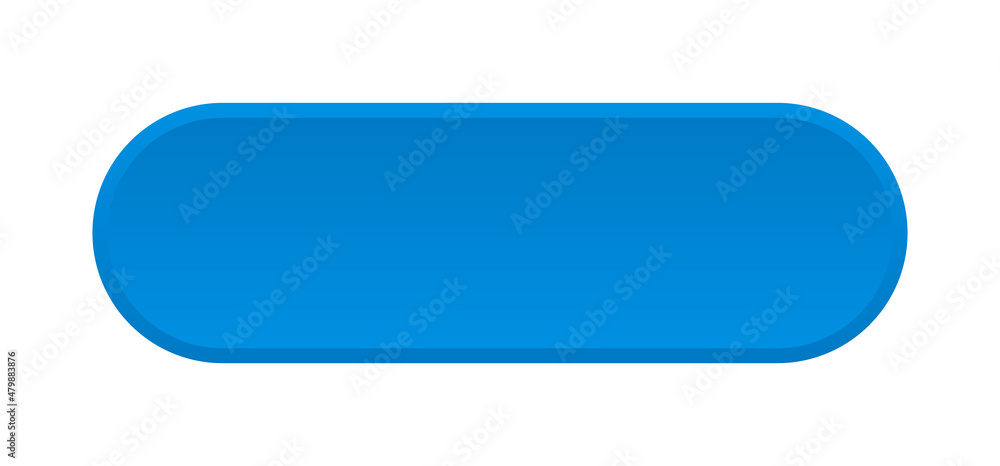 Empty button. Blue blank square, push button Empty button. Blue blank square, push button