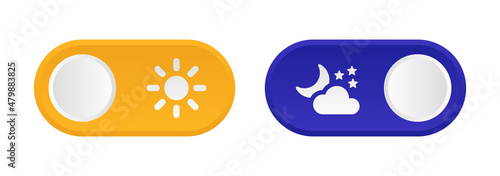Day and night button mode icon vector illustration. Day and night mode gadget application.