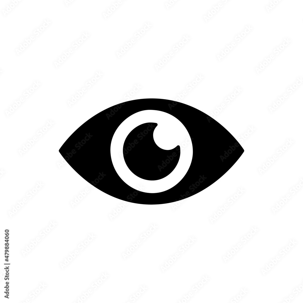 Vision Icon in black line style icon, style isolated on white background Vision Icon in black line style icon, style isolated on white background