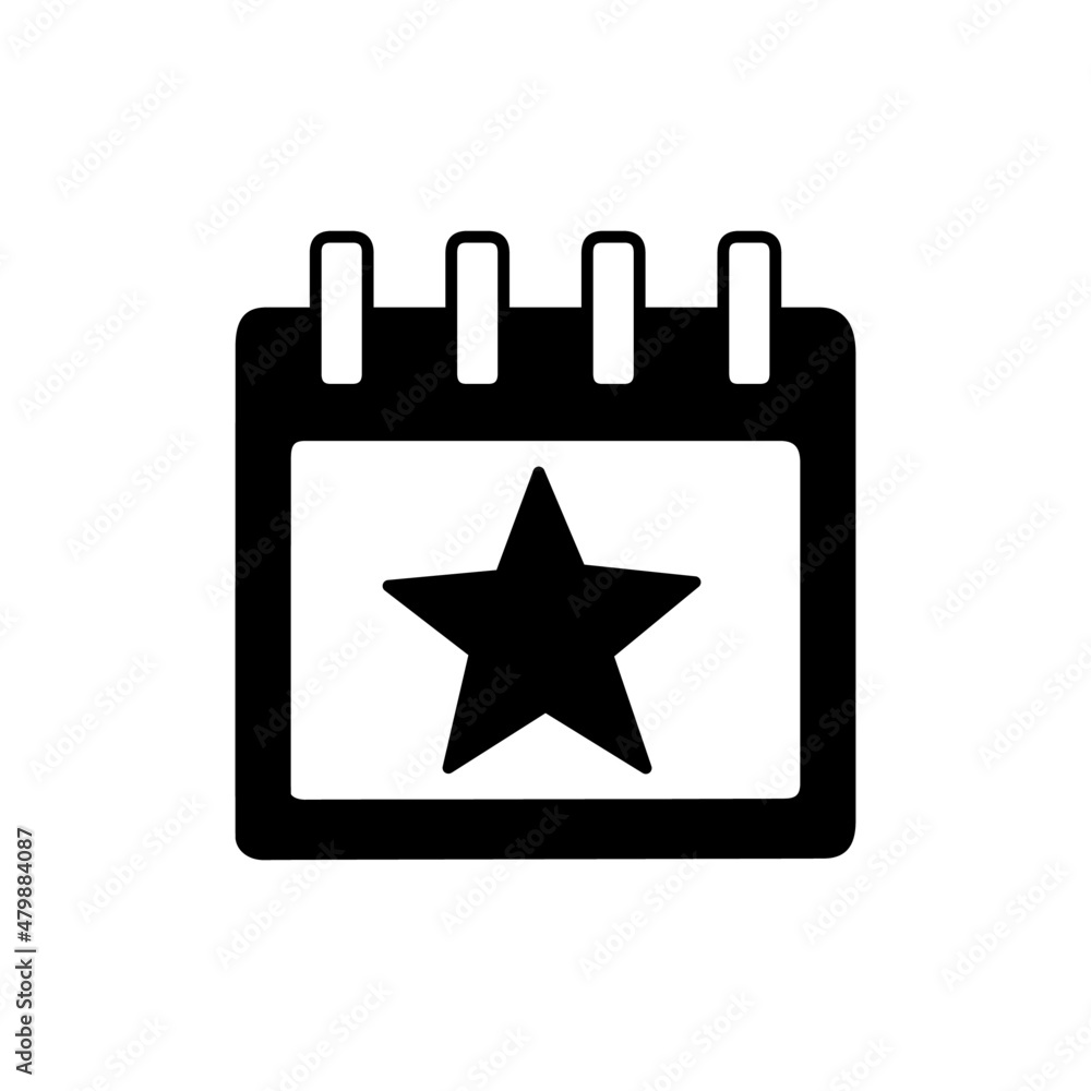 Events Icon in black flat glyph, filled style isolated on white background Events Icon in black flat glyph, filled style isolated on white background