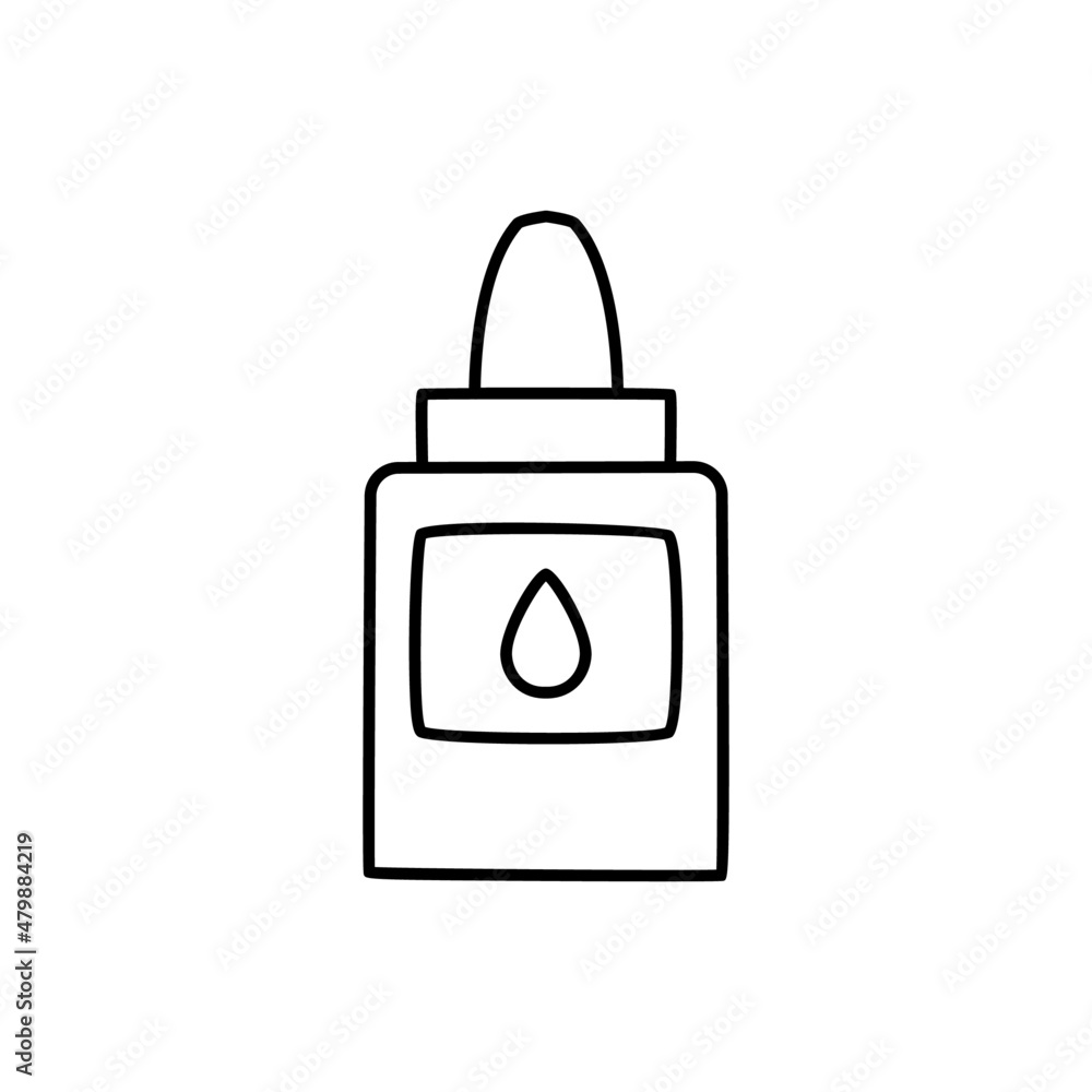 Glue Icon in black line style icon, style isolated on white background Glue Icon in black line style icon, style isolated on white background