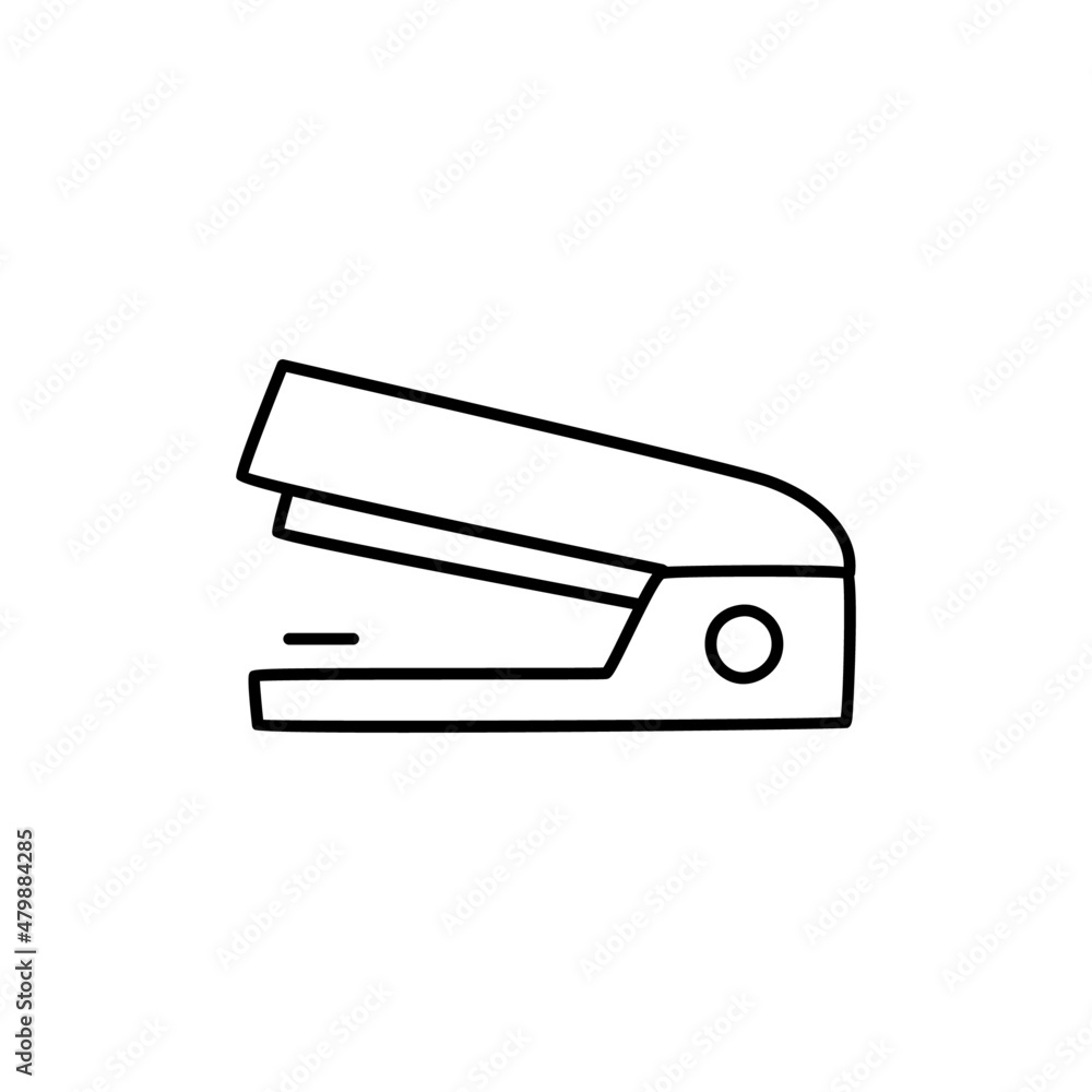 Staple Icon in black line style icon, style isolated on white background Staple Icon in black line style icon, style isolated on white background