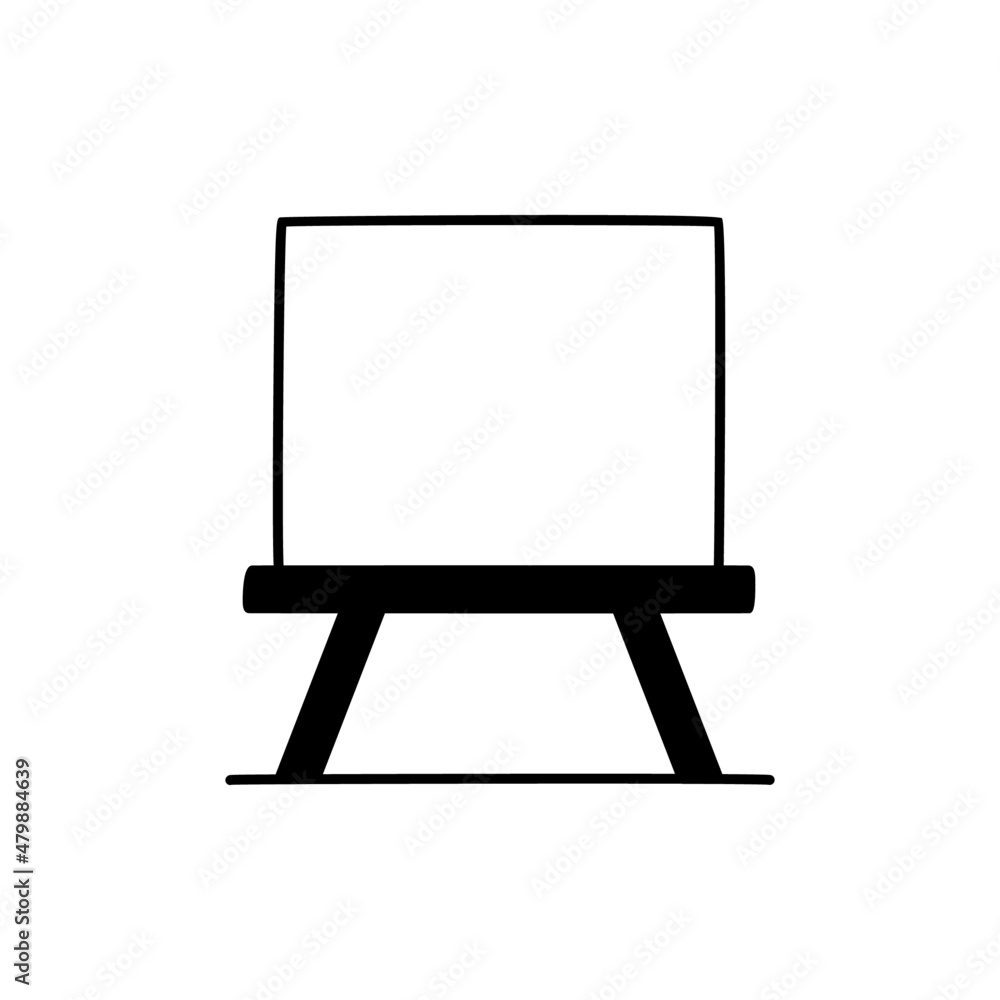 Board Stand Icon in black flat glyph, filled style isolated on white background Board Stand Icon in black flat glyph, filled style isolated on white background