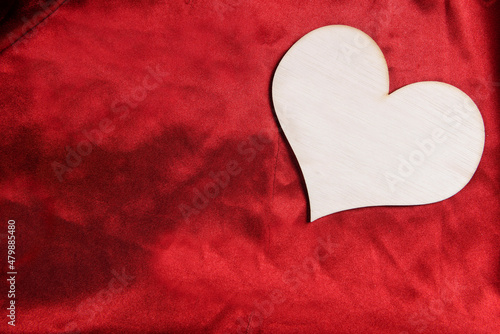 Hearts with red curtain background