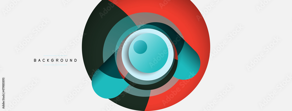Circle and round shapes abstract background. Vector illustration for wallpaper banner background or landing page Circle and round shapes abstract background. Vector illustration for wallpaper banner background or landing page