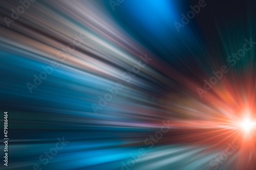 Night futuristic blur fast speed motion effect abstract for background.