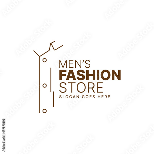 men's fashion store logo design template.vector illustration